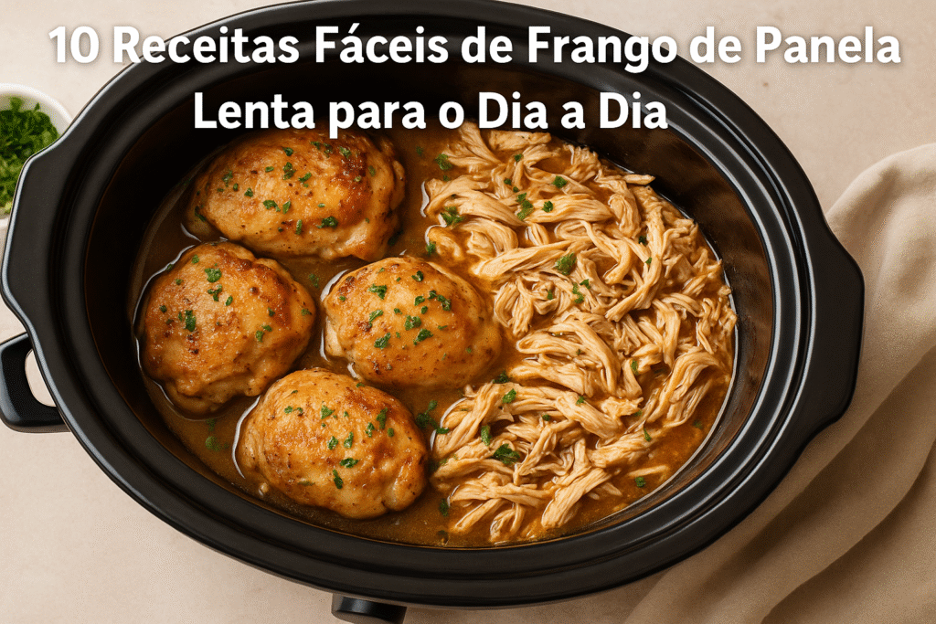 10 Receitas Fáceis de Frango de Panela Lenta para o Dia a Dia
