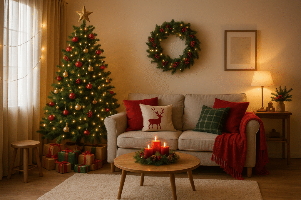 Como montar uma sala aconchegante para o Natal