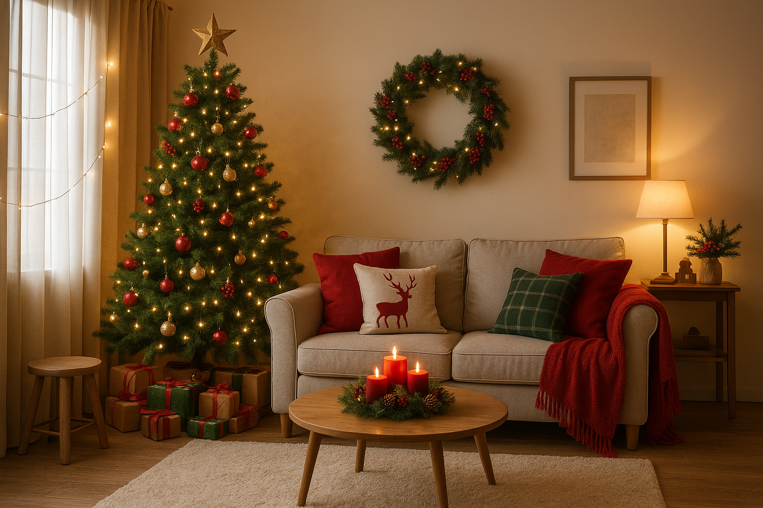 Como montar uma sala aconchegante para o Natal