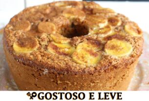 Bolo de Banana Low Carb com 3 Ingredientes