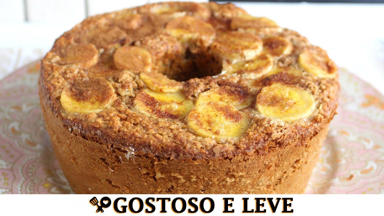 Bolo de Banana Low Carb com 3 Ingredientes