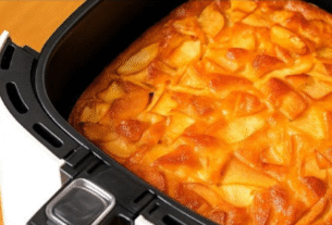 Bolo de Maçã Japonês de 5 Minutos na Air Fryer