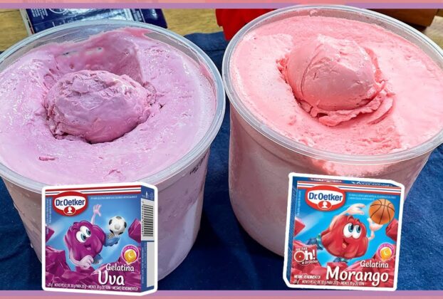 3 Litros de Sorvete com Somente Um Pacote de Gelatina