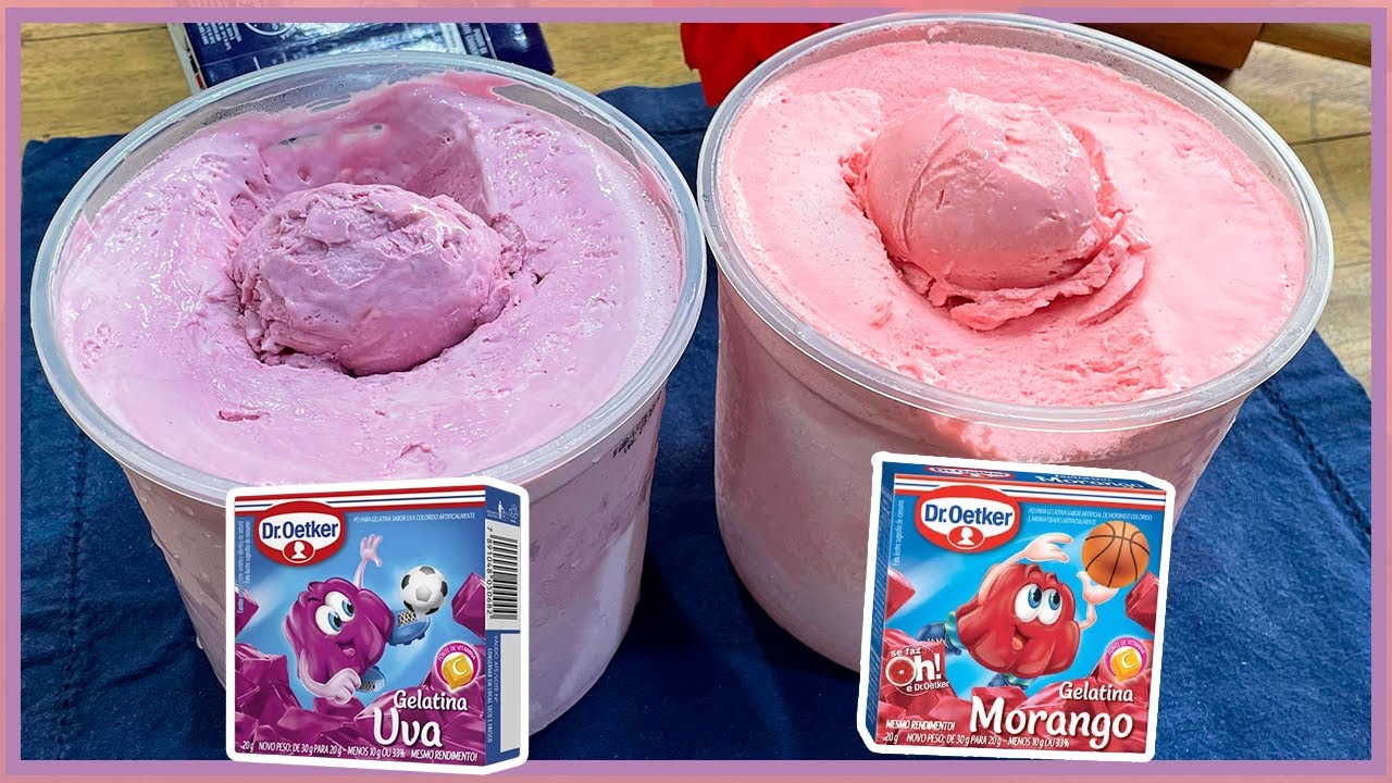 3 Litros de Sorvete com Somente Um Pacote de Gelatina
